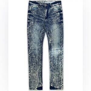 Reason 32 Supply Co Acid Wash Blue Denim Skinny Jeans Men's